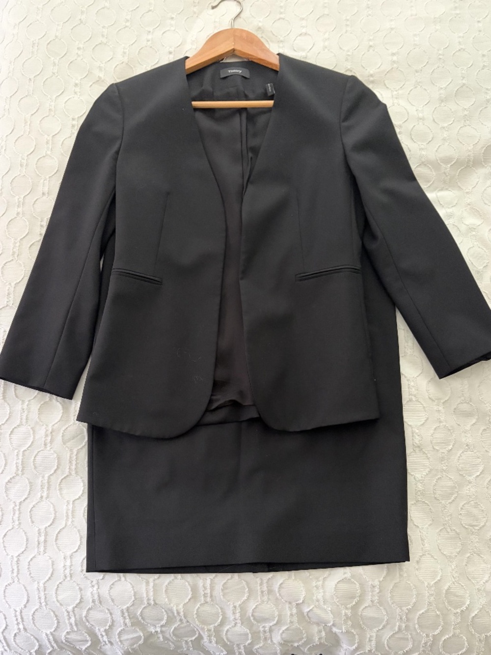 Theory Wool Skirt Suit, Size 0